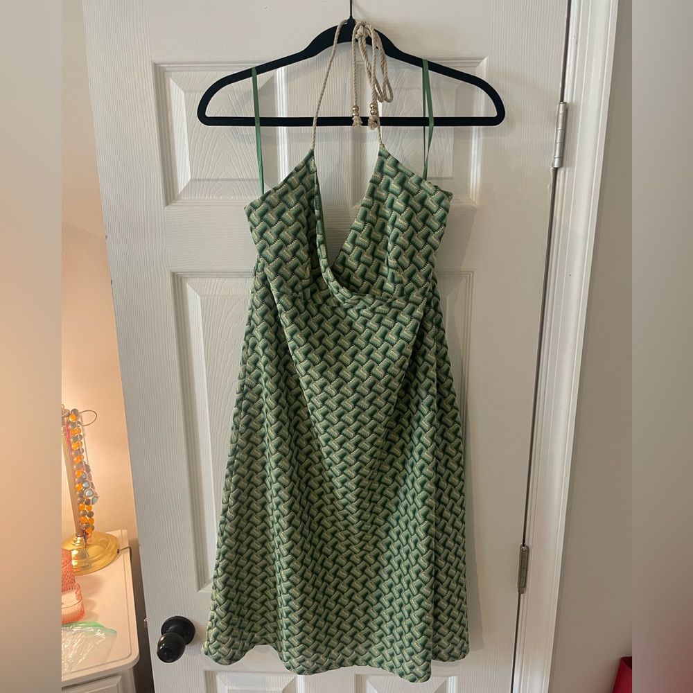 LOFT Green Halter Sundress for Weddings